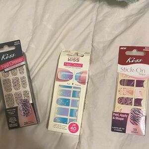 3 packs of Kiss Nail Dress stickers~